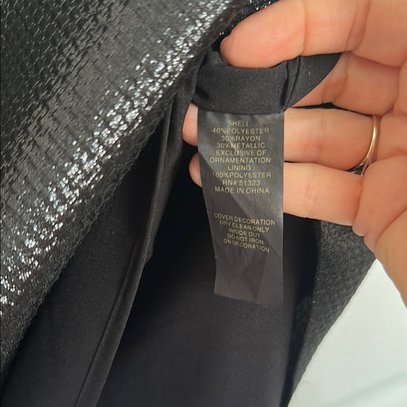 Cynthia Steffe Black Sheath Dress with Embellished Bib Collar - Picture 5 of 7